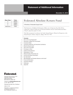 Absolute Return Fund (A, B, C, and IS Shares)