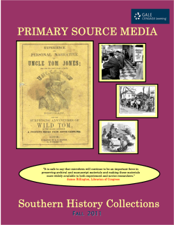 Southern History - Primary Source Media