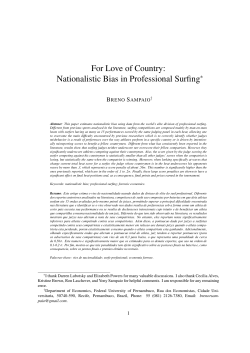 For Love of Country: Nationalistic Bias in Professional Surfing