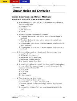 7 Circular Motion and Gravitation