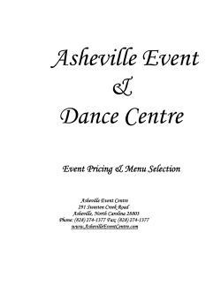 Hors d` Oeuvres Menu - Asheville Event Centre