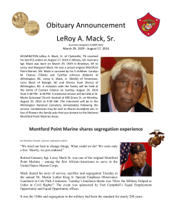 Obituary - Montford Point Marine Association