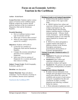 Focus on an Economic Activity: Tourism in the Caribbean