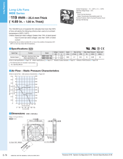 Long-Life Fans MDE Series D119 mm &ndash; 25.4 mm