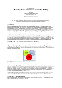 Measuring Human Performance: The next big challenge