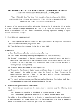 the Foreign Exchange Management