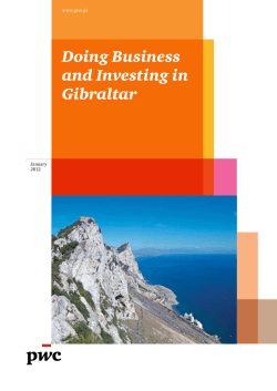 Doing Business and Investing in Gibraltar