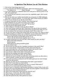 80 Questions That Mentors Can ask Their Mentees