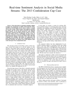 Real-time Sentiment Analysis in Social Media Streams: The 2013