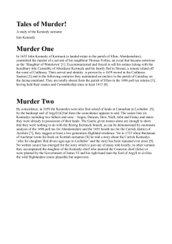 Tales of Murder! Murder One Murder Two - Kennedy One