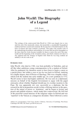 John Wyclif: The Biography of a Legend