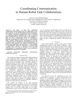 Coordinating Communication in Human
