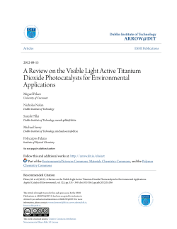 A Review on the Visible Light Active Titanium Dioxide