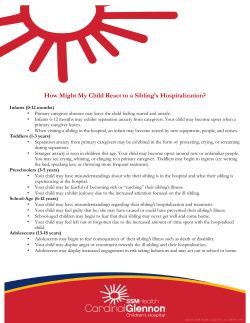 How Might My Child React to a Sibling`s Hospitalization?