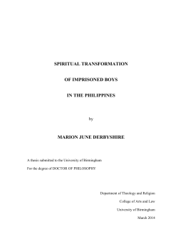 Spiritual transformation of imprisoned boys in the Philippines
