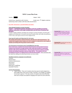 NDNU Lesson Plan Form