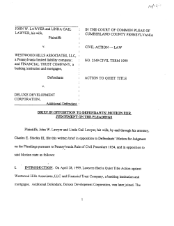 J. Lawyer: Brief in Opposition