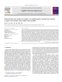 Experimental and numerical studies on melting