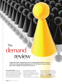 The Demand Review - Oliver Wight Americas