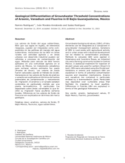 Geological Differentiation of Groundwater