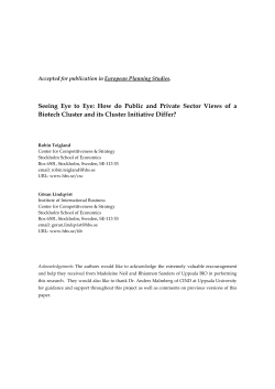 Seeing Eye to Eye: How do Public and Private Sector