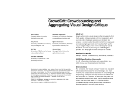 CrowdCrit: Crowdsourcing and Aggregating Visual Design Critique