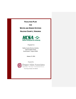 HCSA`s Facilities Plan - Halifax County Service Authority