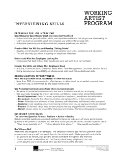 INTERVIEWING SKILLS