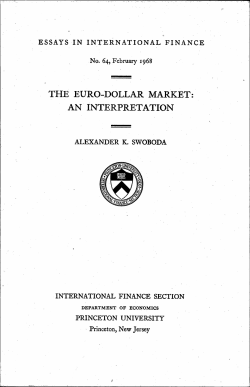 The Euro-Dollar Market: An Interpretation.