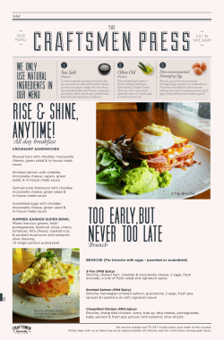 Show complete menu - Craftsmen Specialty Coffee