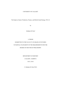 The Empire at Sunset: Production, Finance, and British Grand