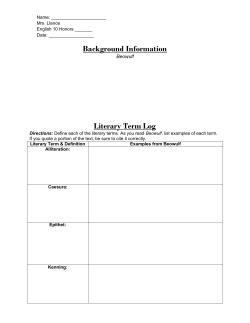Background Information Literary Term Log