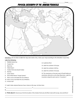 Physical Geography of the Arabian Peninsula