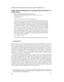 Depth dose perturbation by a hydrogel fiducial marker in a proton