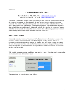 Confidence Intervals for a Rate