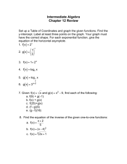 Intermediate Algebra Chapter 12 Review