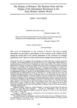 The Demise of Distance: The Business Press and