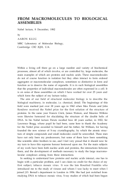 Aaron Klug - Nobel Lecture