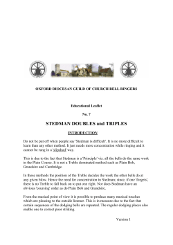 Stedman Doubles and Triples.