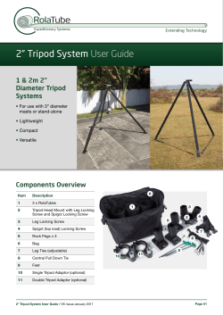 2inch Tripod User Guide V9 - RolaTube | Expeditionary Systems
