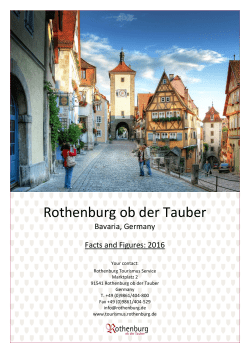 Tourismus - Rothenburg ob der Tauber