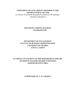 assessment of civil service reforms in the nigerian public sector