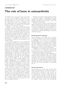 The role of bone in osteoarthritis