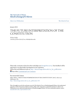 the future interpretation of the constitution
