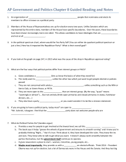 AP Government and Politics Chapter 8 Guided Reading and Notes