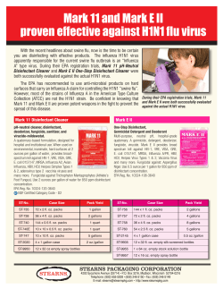 Mark 11 and Mark E II proven effective against H1N1 flu virus