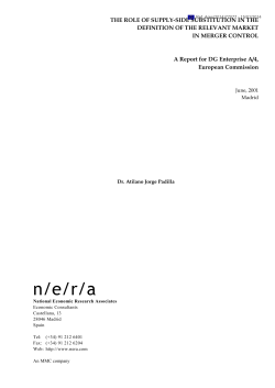 The role of supply-side substitution in the definition