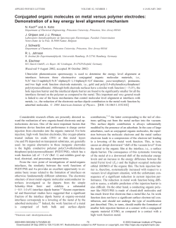 Conjugated organic molecules on metal versus polymer electrodes
