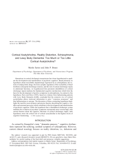 Cortical Acetylcholine, Reality Distortion, Schizophrenia, and Lewy