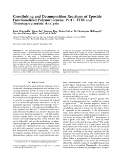Crosslinking and decomposition reactions of epoxide